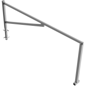 Swing barrier | for casting in concrete, hot-dip galvanized | clear width: 3000 mm | for padlock